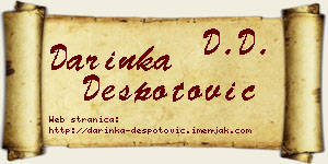 Darinka Despotović vizit kartica